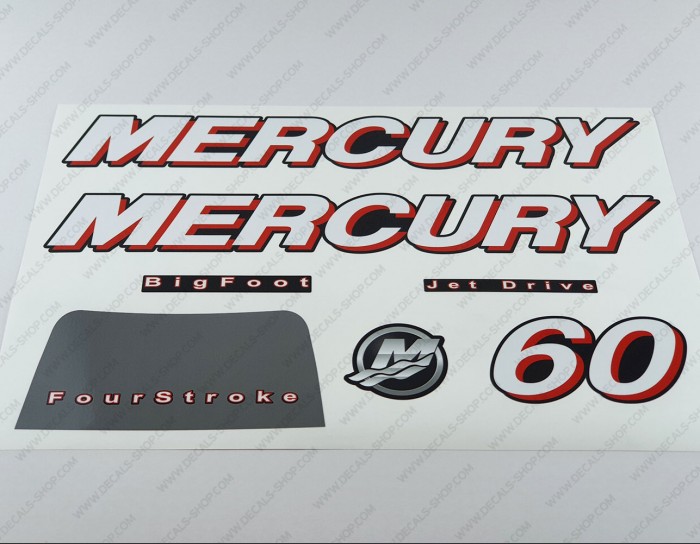 Mercury 60HP Four Stroke 2006-2010 Set Outboard Decal Kit